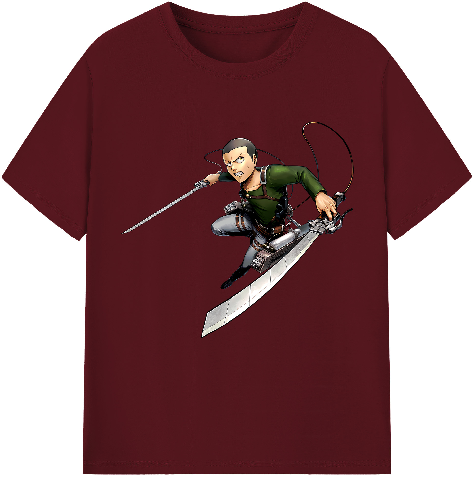 （画像用） 進撃の巨人 コニー·スプリンガー Attack on Titan Connie Springer 綿100％半袖Tシャツ（フロントプリント）
